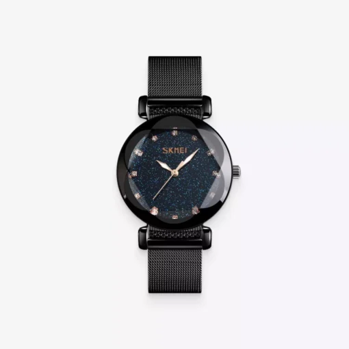 Elegant Steel Black Women’s Wrist Watch