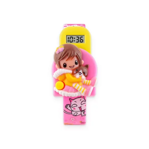 Fun Design Adorable Girls Pink Wrist Watches