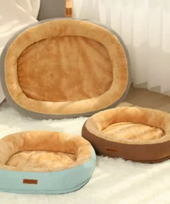 Cozy Comfort Cotton Pet Bed for Cats and Small Dogs