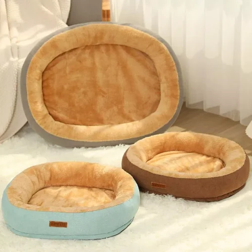 Cozy Comfort Cotton Pet Bed for Cats and Small Dogs