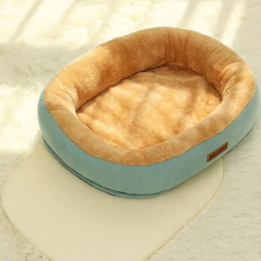 Cozy Comfort Cotton Pet Bed for Cats and Small Dogs