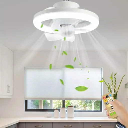 Elegant LED Ceiling Fan Light with Remote Control