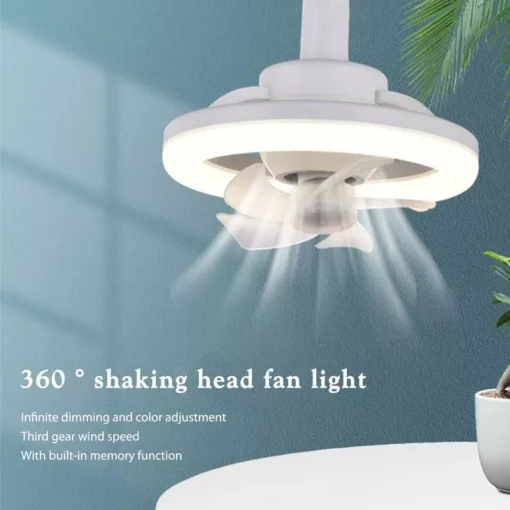 Relaxing Atmosphere Elegant LED Ceiling Fan Light