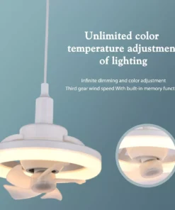 Color Temperature Adjustment Lighting of Elegant LED Ceiling Fan Light