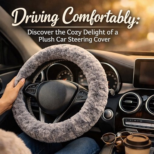 Driving Comfortably Discover the Cozy Delight of a Plush Car Steering Cover