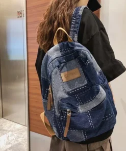 Chic Vintage Denim Backpack