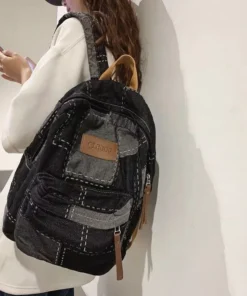 Chic Vintage Denim Backpack