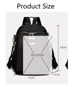 High-Capacity Waterproof Female Backpack – Stylish College and Travel Essential