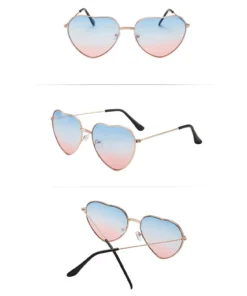 Heart Shaped Rimless Candy Color Sunglasses for Women