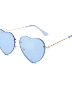 Chic Love Heart Rimless Sunglasses for Women