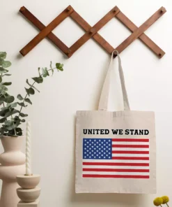 USA Flag Small Tote Bag – Patriotic Shopping Bag – Trendy Tote Bag