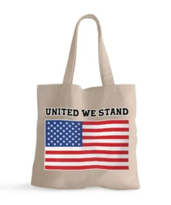 USA Flag Small Tote Bag – Patriotic Shopping Bag – Trendy Tote Bag