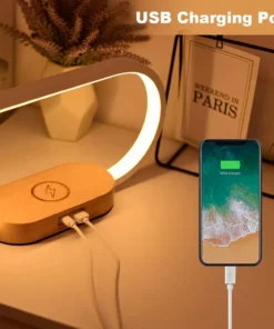 Multifunction Wireless Charging Hub: Fast-Charging LED Desk Lamp, Night Light and Clock with USB Port