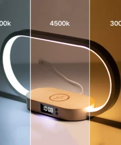 Multifunction Wireless Charging Hub: Fast-Charging LED Desk Lamp, Night Light and Clock with USB Port