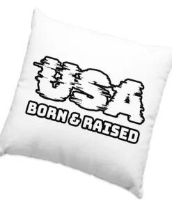 Born in the USA Square Pillow Cases – Patriotic Design Pillow Covers – Cool Design Pillowcases