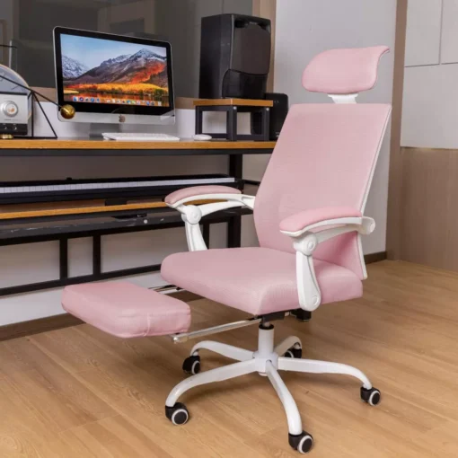 Ergonomic Mesh Office Chair with Adjustable Footrest and Headrest