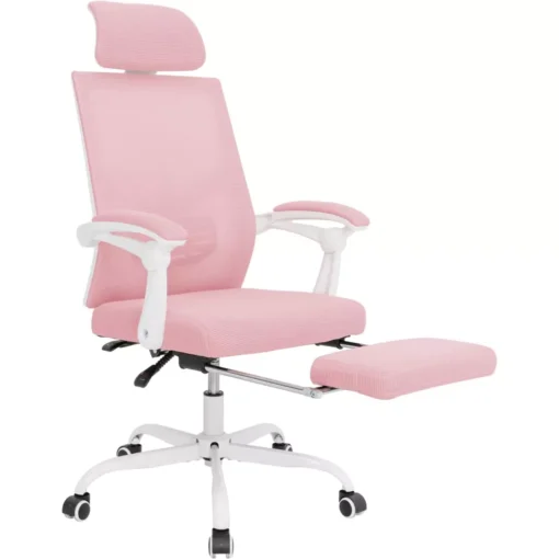 Ergonomic Mesh Office Chair with Adjustable Footrest and Headrest