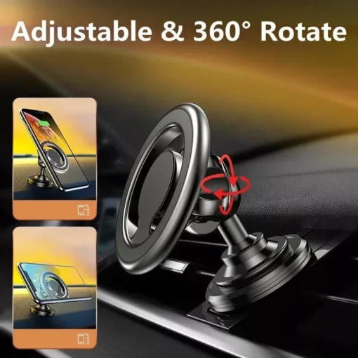 Universal Magnetic Car Phone Holder with 360° Rotation