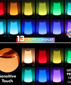 13-Color Changing Night Light with RGB Remote Control