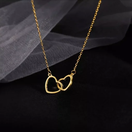 Gold Heart Necklace - Image 3