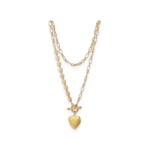 Gold Heart Pendant Necklace - Image 2