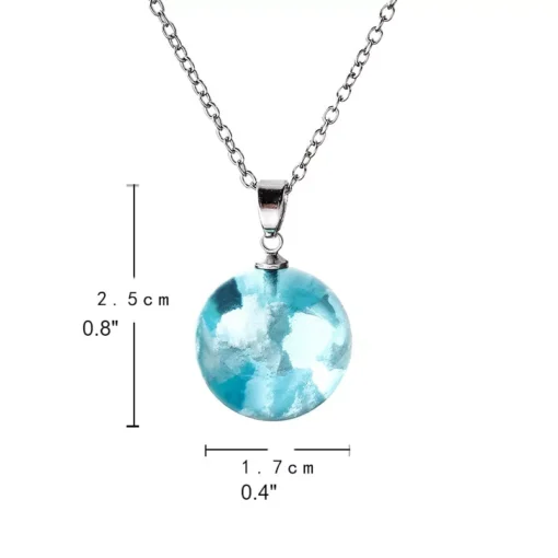 Blue Sky Cloud Resin Necklace - Image 5
