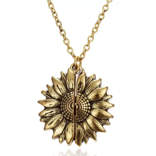 You Are My Sunshine Sunflower Pendant Necklace - Image 10
