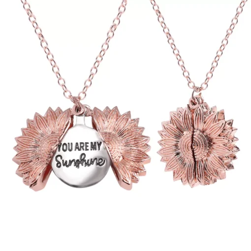 You Are My Sunshine Sunflower Pendant Necklace - Image 12