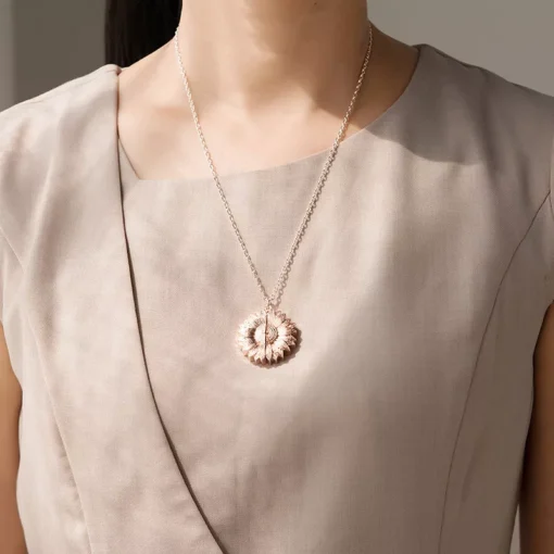 You Are My Sunshine Sunflower Pendant Necklace - Image 6