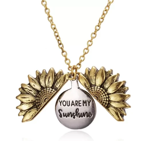 You Are My Sunshine Sunflower Pendant Necklace - Image 9