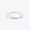 Silver Rhinestones Hoop Earrings