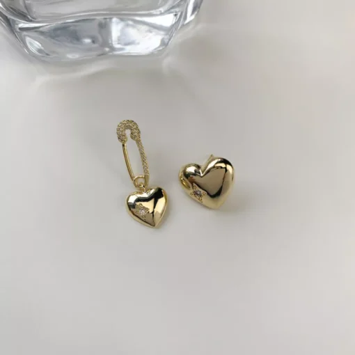Asymmetrical Love Earrings - Image 3