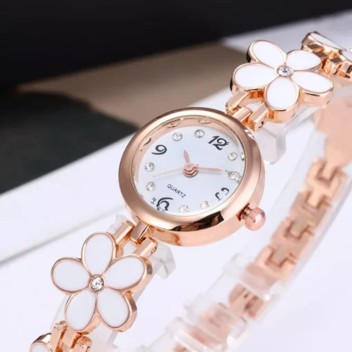 Flowery Bracelet Watch - Image 4