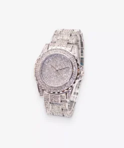 Silver Faux Diamond Watch