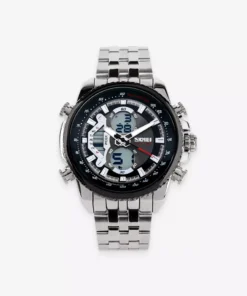 Men's Black Analog Digital Wrist Watch