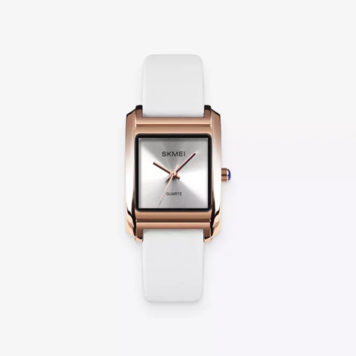 White Leather Belt Ladies Wrist Watch