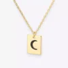 Square Moon Pendant Necklace