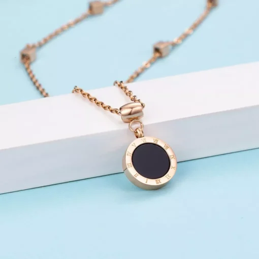 Clock Pendant Necklace - Image 3