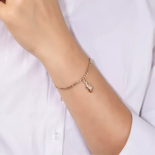 Rose Gold Bracelet With A Shell Pendant - Image 6