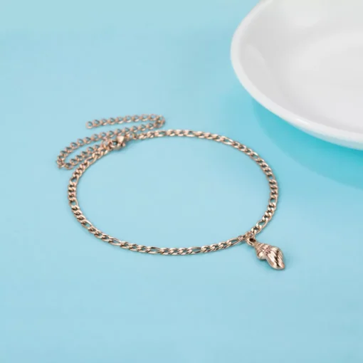 Rose Gold Bracelet With A Shell Pendant - Image 3
