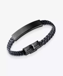 Black Leather Bracelet