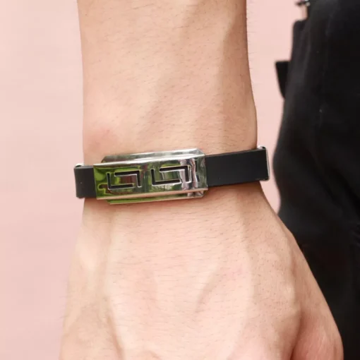 Black Stainless Steel Bracelet - Image 5