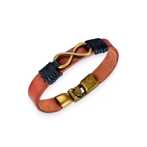 Brown Leather Bracelet - Image 2