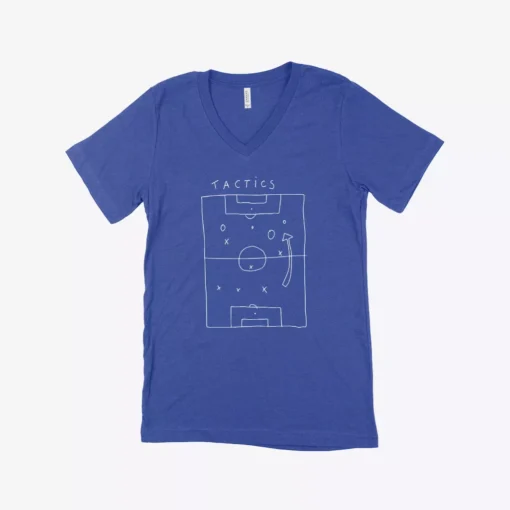 Soccer Tactics Unisex Jersey V-Neck T-Shirt