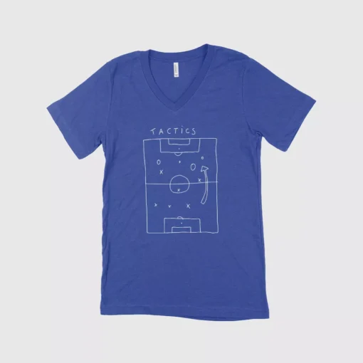 Soccer Tactics Unisex Jersey V-Neck T-Shirt - Image 2