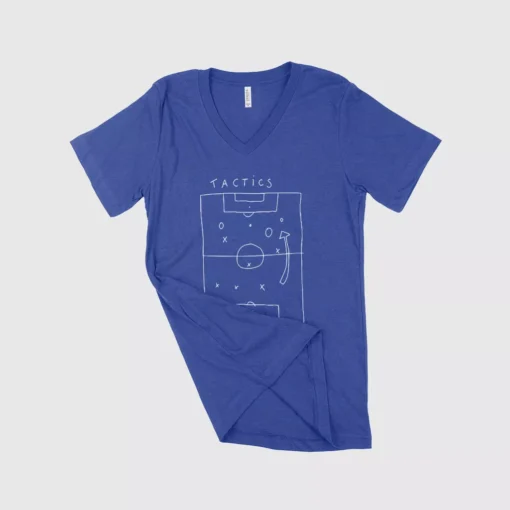Soccer Tactics Unisex Jersey V-Neck T-Shirt - Image 4