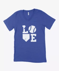 Baseball Love Unisex Jersey V-Neck T-Shirt