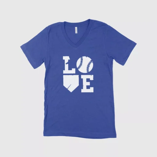 Baseball Love Unisex Jersey V-Neck T-Shirt - Image 2