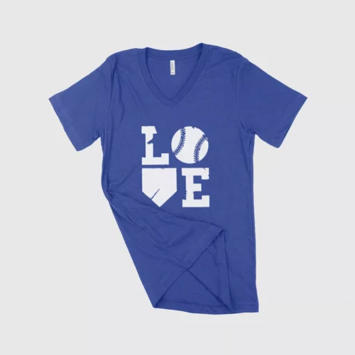 Baseball Love Unisex Jersey V-Neck T-Shirt - Image 4