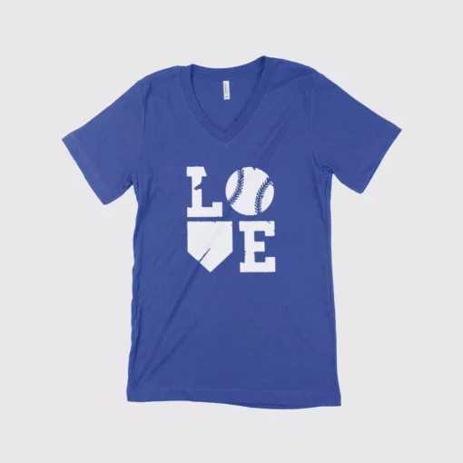 Baseball Love Unisex Jersey V-Neck T-Shirt - Image 3